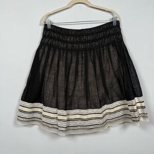 Laundry By Shelli Segal A-Line Skirt, Lace Details, Size 4